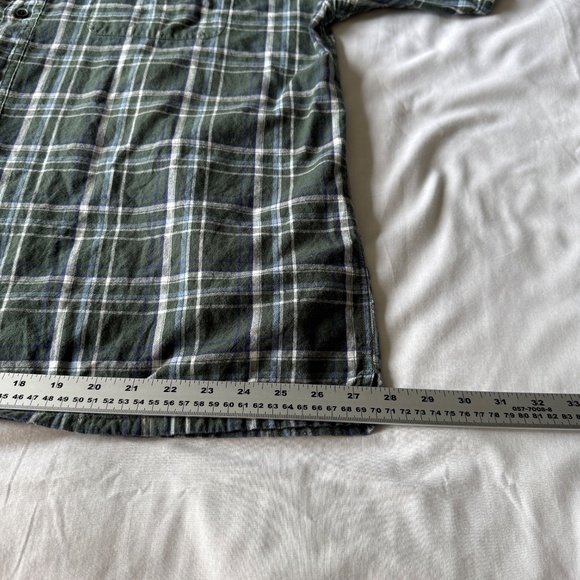 Big Dogs Men's Plaid Vintage Button Up Short Sleeve Cotton Shirt Green Size 3X‎ - Picture 13 of 14